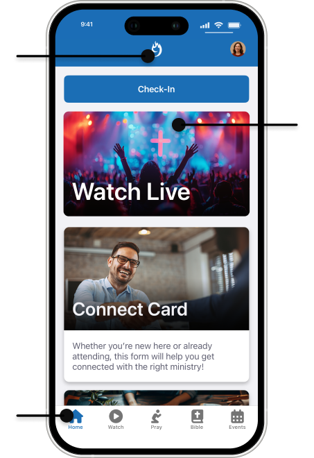 Customize the app with your logo, colors, and name from Rock